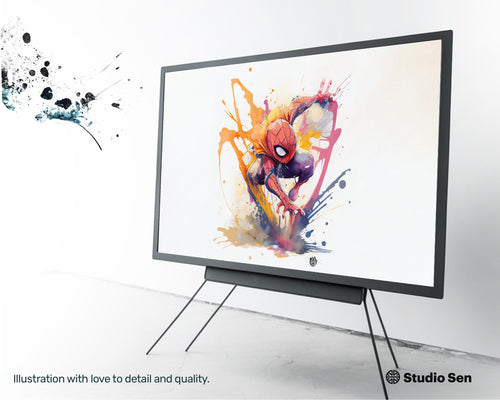 Samsung Art TV, Spidy, premium download, drops and splashes, friendly wallpaper, art for kids