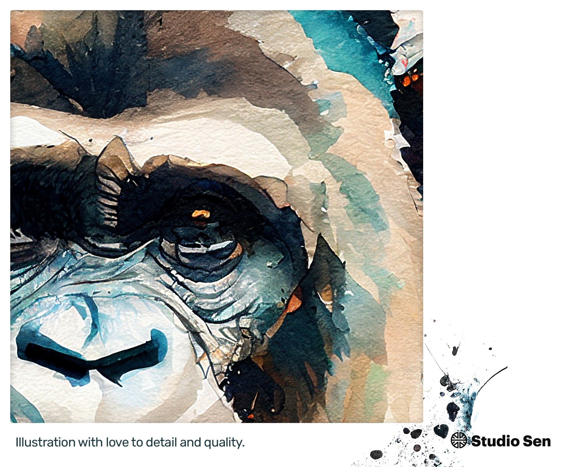 Majestic Funny Gorilla, Sparkling Dazzling artwork, Dreamy Trending Graceful Upbeat Vivacious Graffiti Art