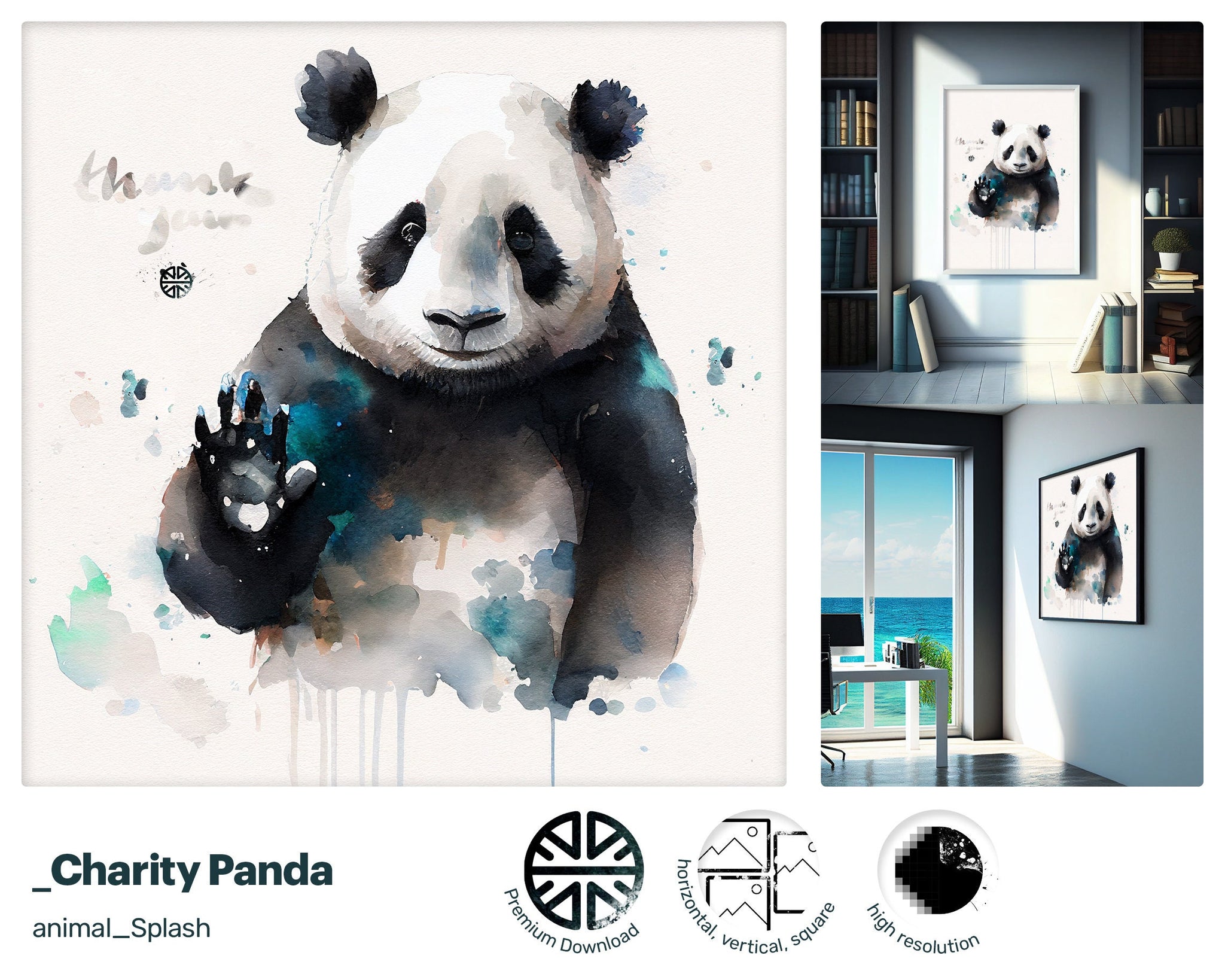 Cuddly Fun Panda, Downloadable Nifty Drawing, Quaint Blissful Uplifting Delightful Luminous Graffiti Art