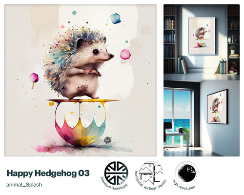 Prickly Delightful Hedgehog, Exquisite Alluring Mug Print, Crazy Zippy Nurturing Uplifting Nifty Poster