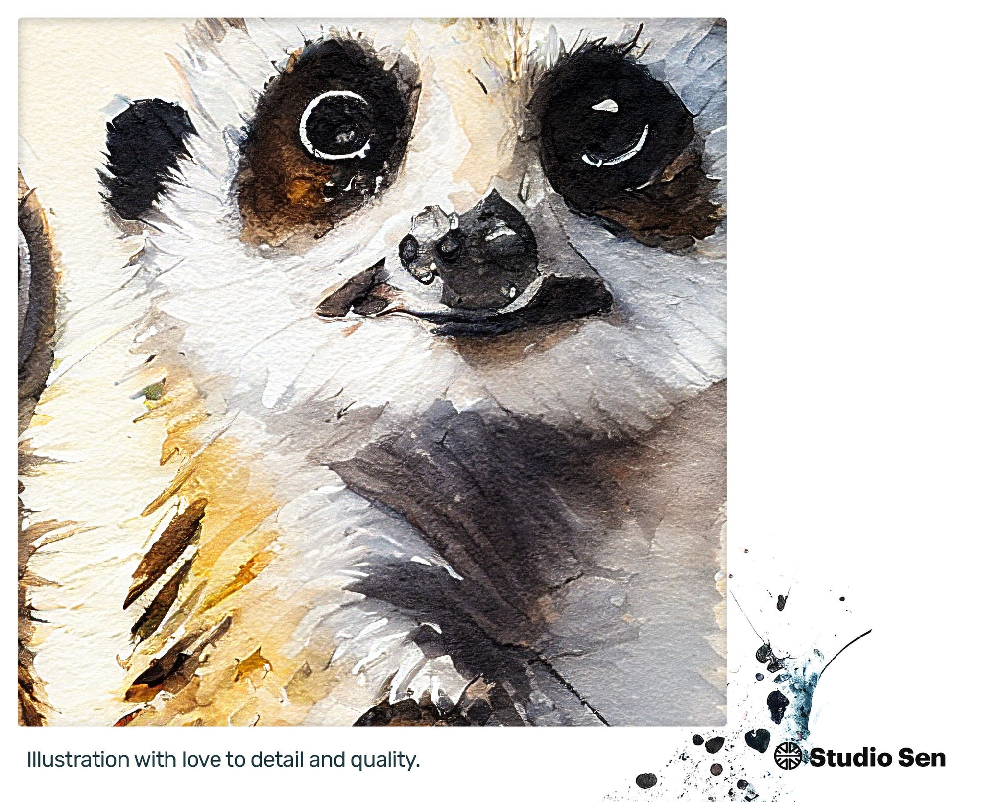 Happy Meerkats style, Gift for kids, Printable Wall Art, premium download Cute Animal, Digital Download Print, drops and splashes
