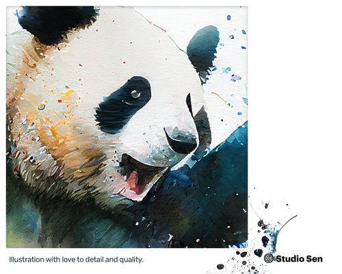 Groovy Pleasant Panda Dance, Xtraordinary Beautiful Poster, Blissful Sumptuous Marvelous Cute Fantastic Painting