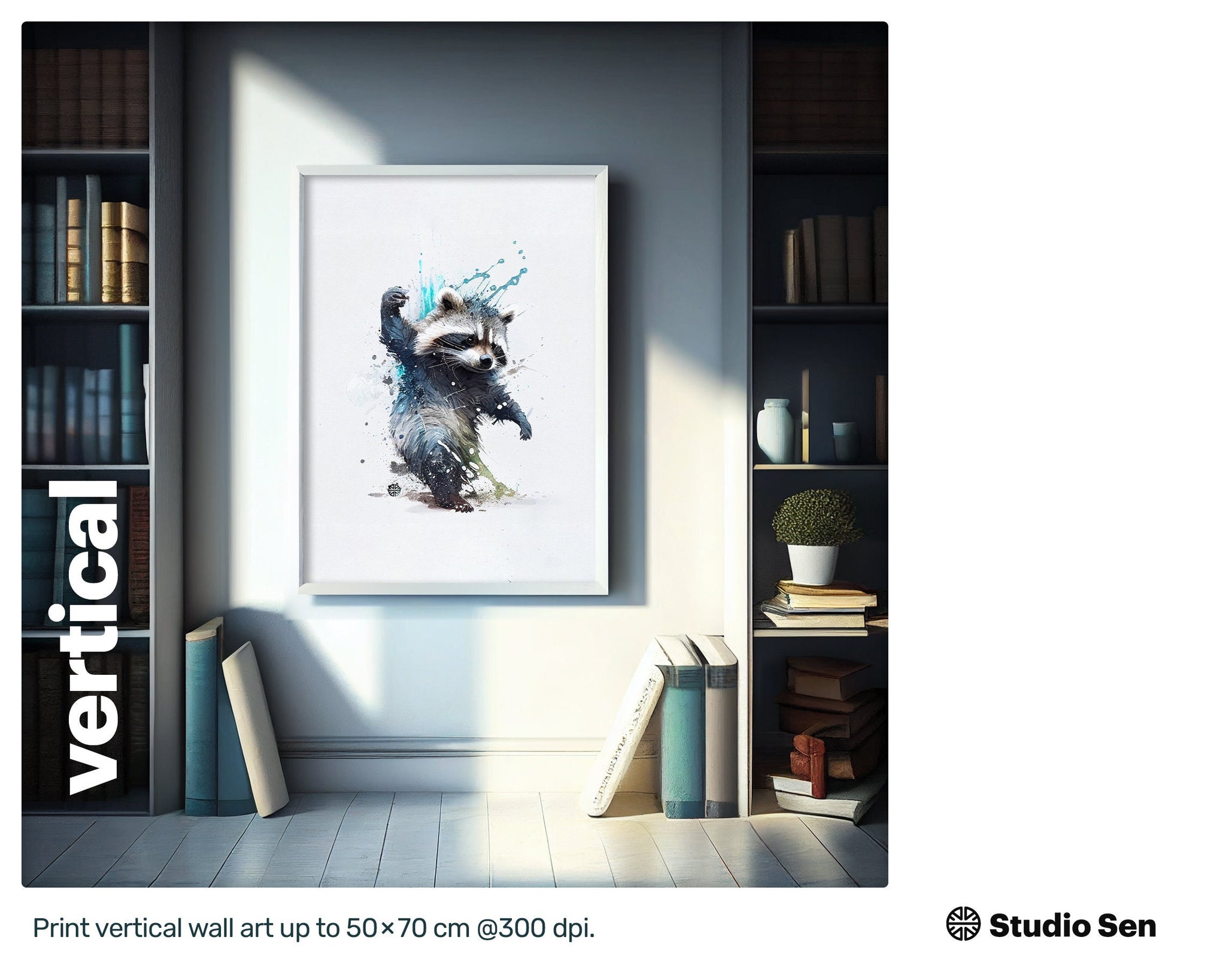 Curious Xclusive Racoon, Kind Adorable artwork, Admired Dynamic Funny Zesty Glitzy Canvas