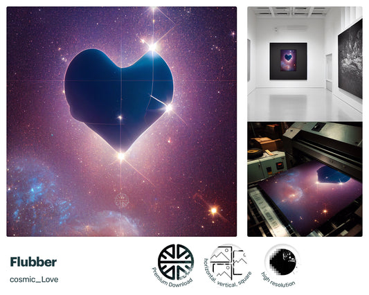 Flubber, cosmic stars heart, james webb telescope, science fiction fan, star-themed gifts, print quality file