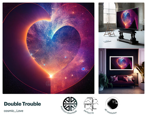Samsung Frame TV Art, Double Trouble, james webb telescope, nerd culture, 2001 Space Odyssey, mens valentines gift