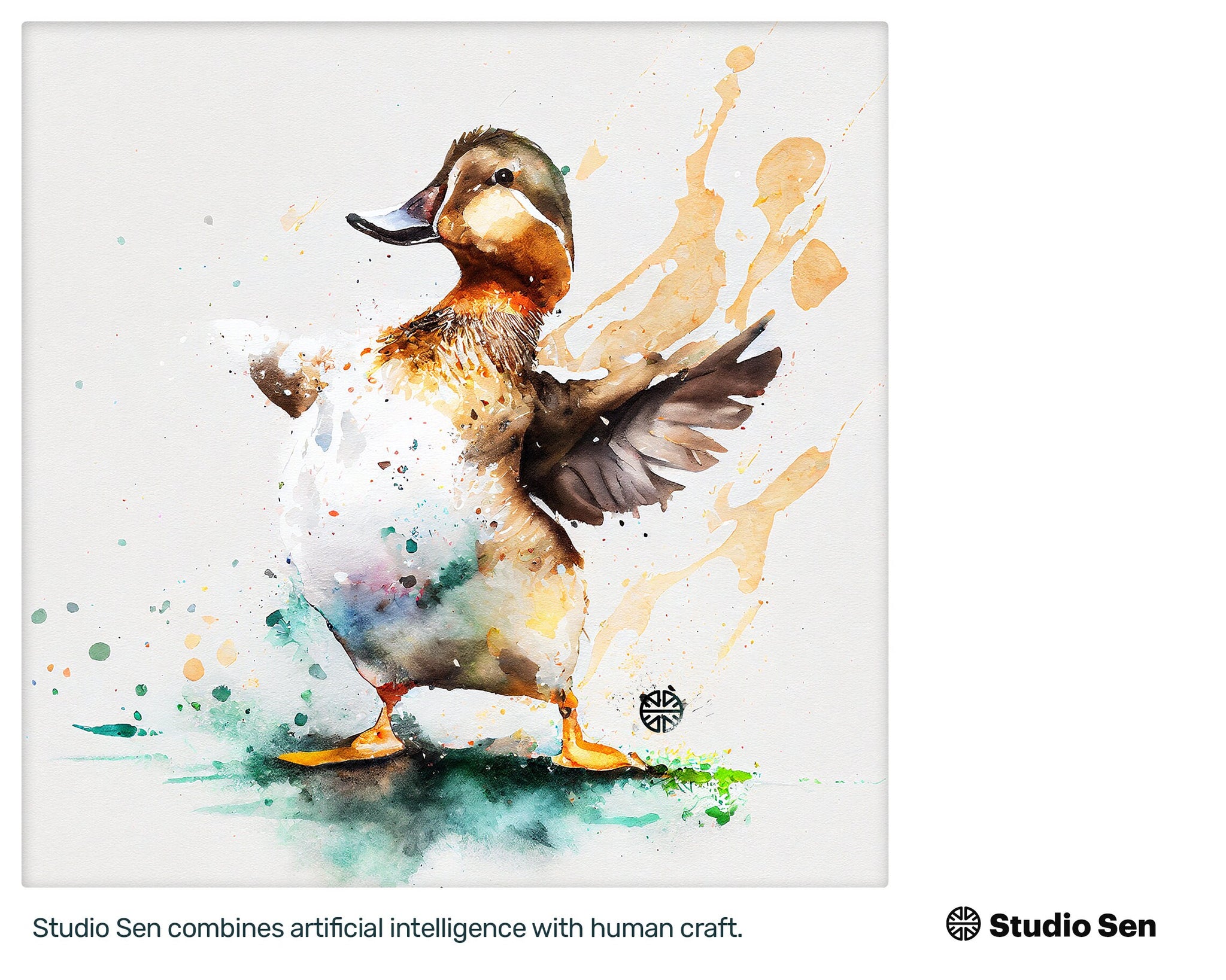 Samsung Art TV, Duck , premium download, drops and splashes, friendly wallpaper, art for kids