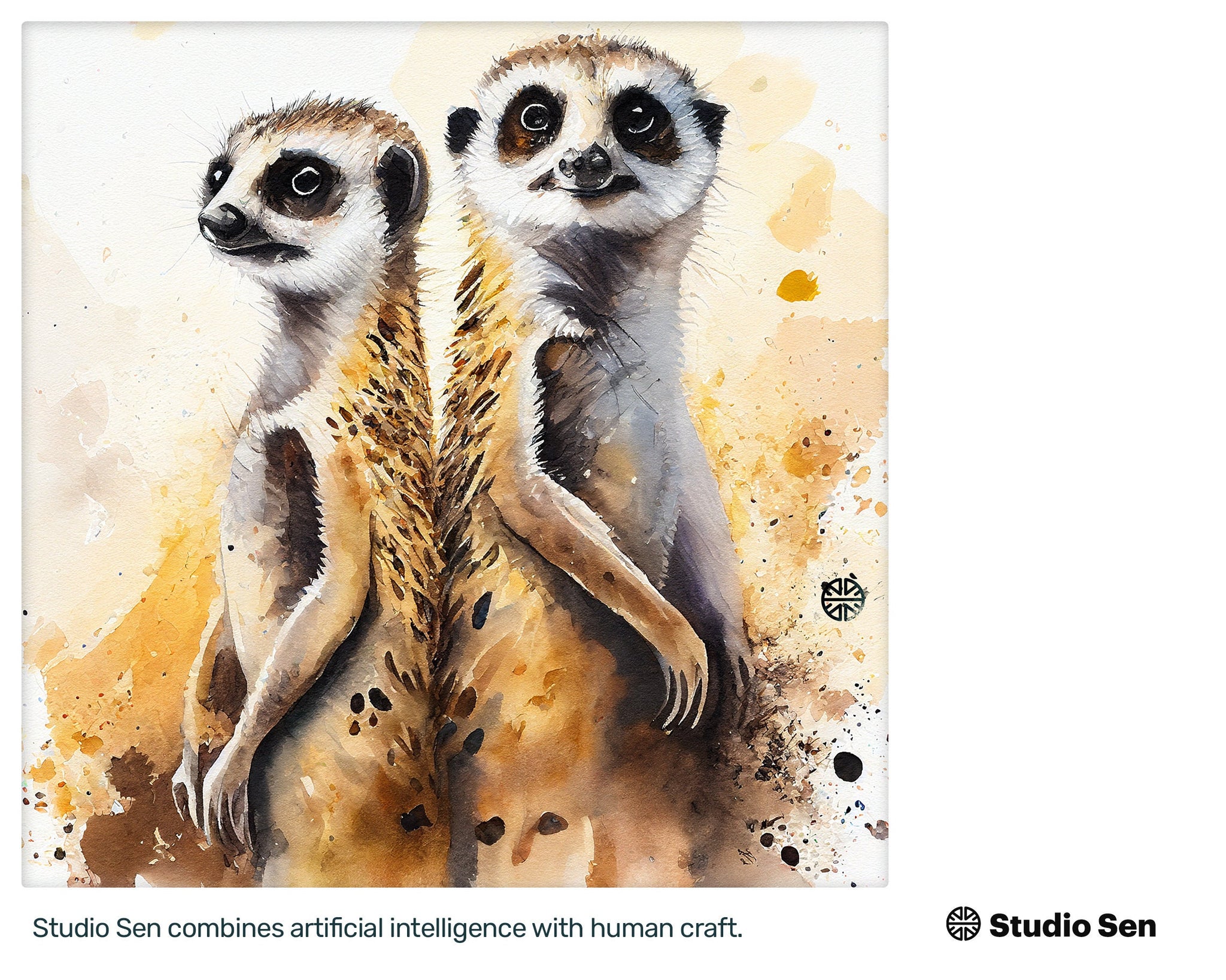 Samsung Art TV, Happy Meerkats, premium download, drops and splashes, friendly wallpaper, art for kids