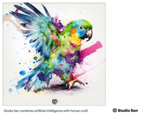 Samsung Art TV, Happy Parrot, premium download, drops and splashes, friendly wallpaper, art for kids