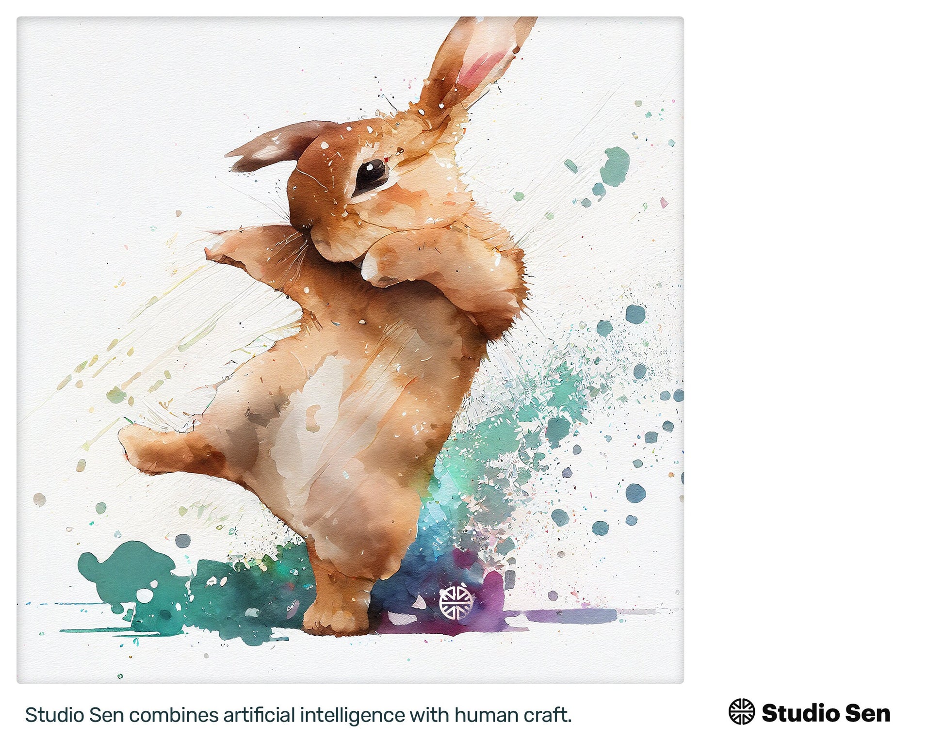 Samsung Art TV, Rabbit Dance, premium download, drops and splashes, friendly wallpaper, art for kids