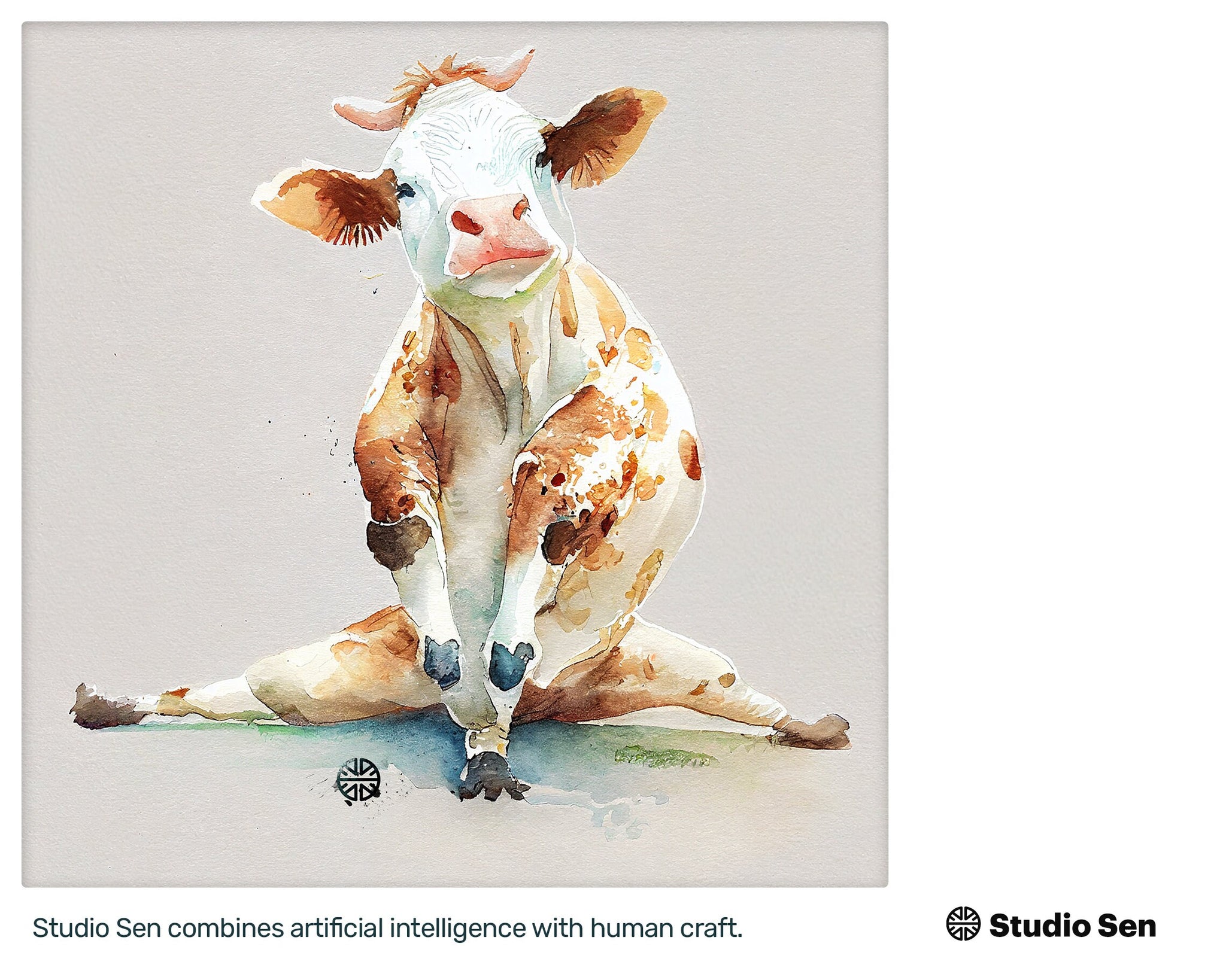 Samsung Art TV, Yoga Cow, premium download, drops and splashes, friendly wallpaper, art for kids