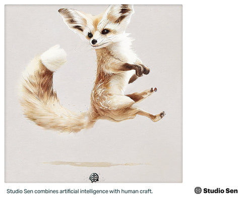 Samsung Art TV, Yoga Fennec Fox, premium download, drops and splashes, friendly wallpaper, art for kids