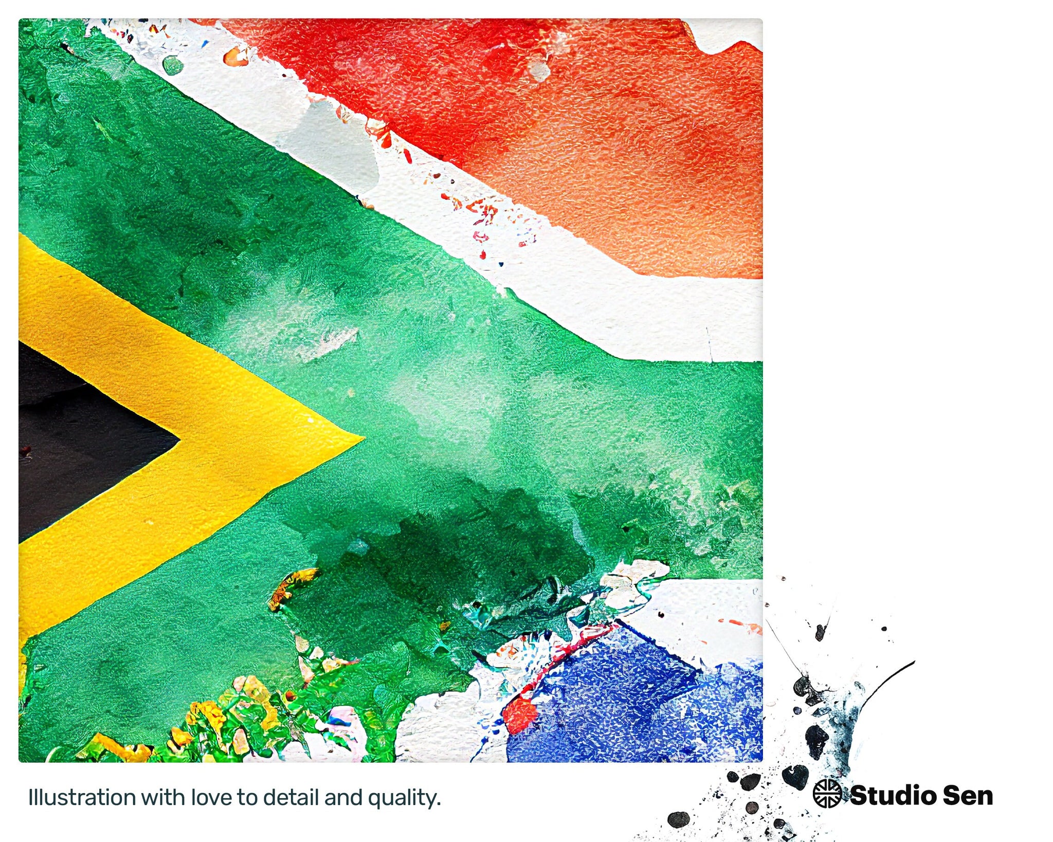 Premium download, South African flag, South Africa Lover, Instant download