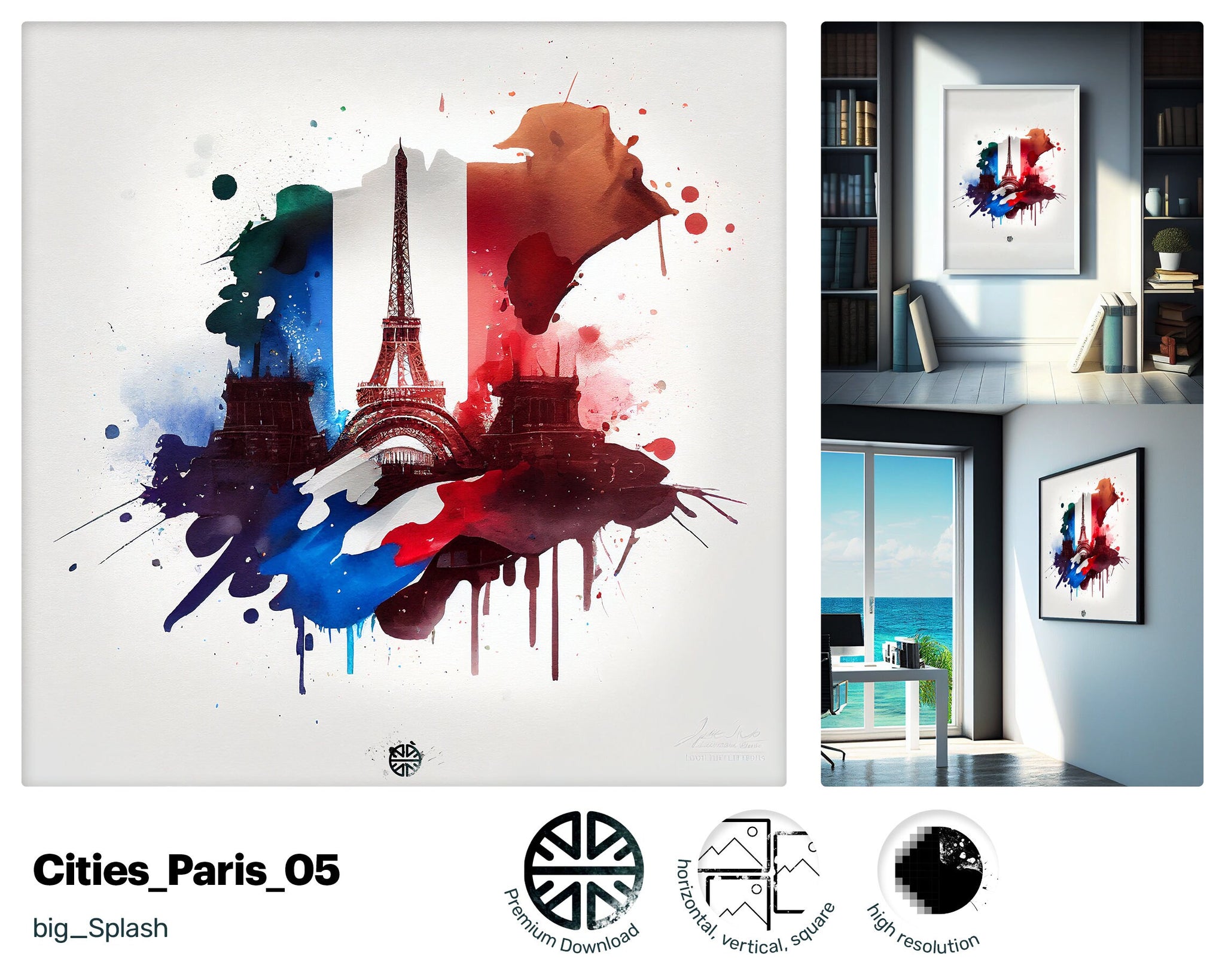 Arachnid Unique Paris, Fantastic Warming Painting, Jolly Vibrant Trending Digital Graphic Digital Download