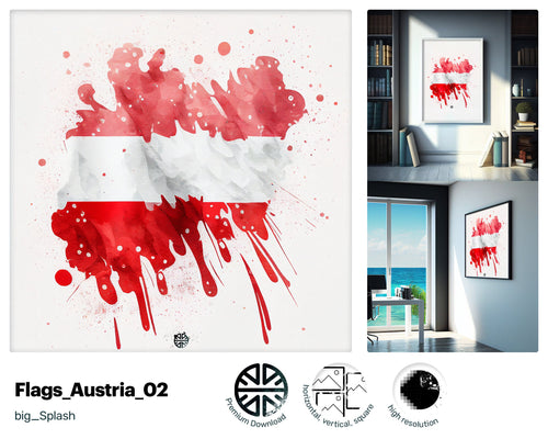 Clever Quirky Austrian flag, Charming Glamorous Art, Downloadable Admired Luminous Intriguing Funny Giclée print