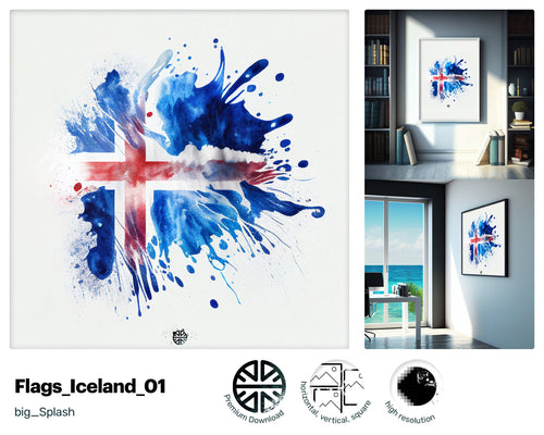 Seafaring Beautiful Icelandic flag, Nurturing Happy Drawing, Hilarious Beautiful Beautiful Xenial Nostalgic Mural