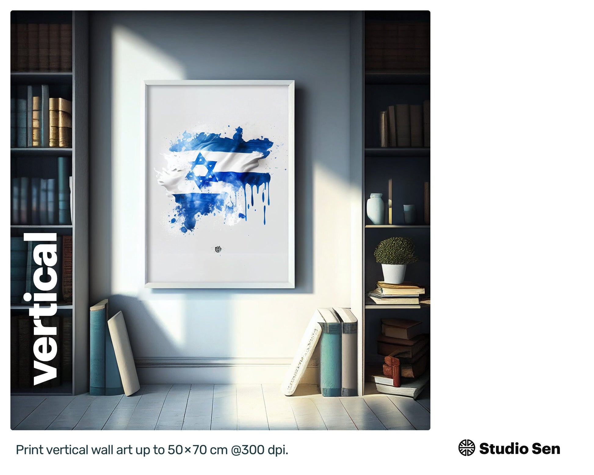 Web-slinging Playful Israeli flag, Vivacious Uplifting Giclée print, Admired Magical Oozing with charm Youthful Friendly Wall Art