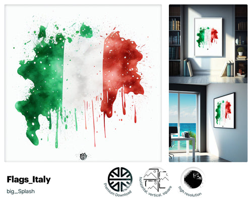 Fluffy Refreshing Italian flag, Sumptuous Irresistible Craft, Quaint Beautiful Uplifting Kooky Funny Mural