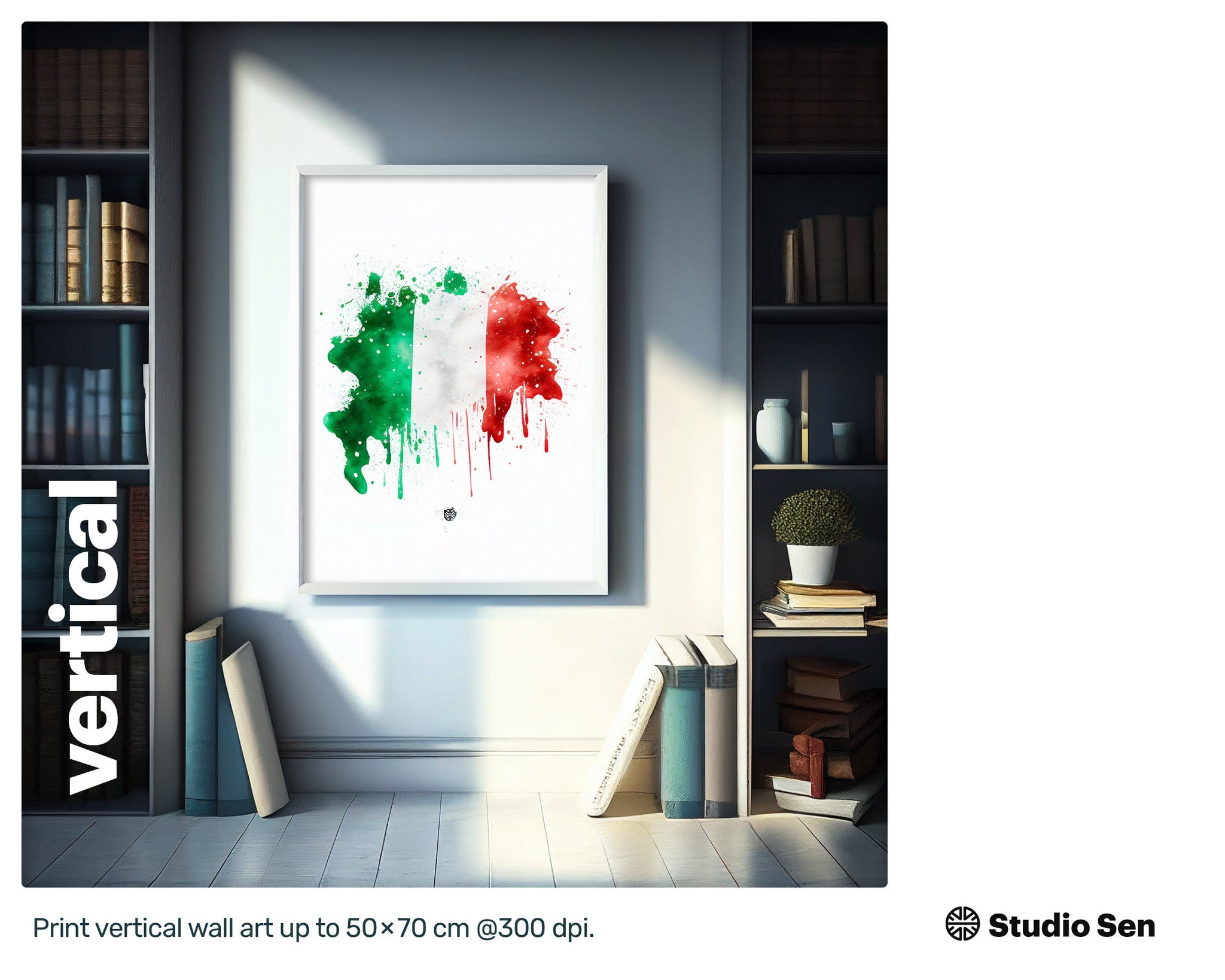 Fluffy Refreshing Italian flag, Sumptuous Irresistible Craft, Quaint Beautiful Uplifting Kooky Funny Mural