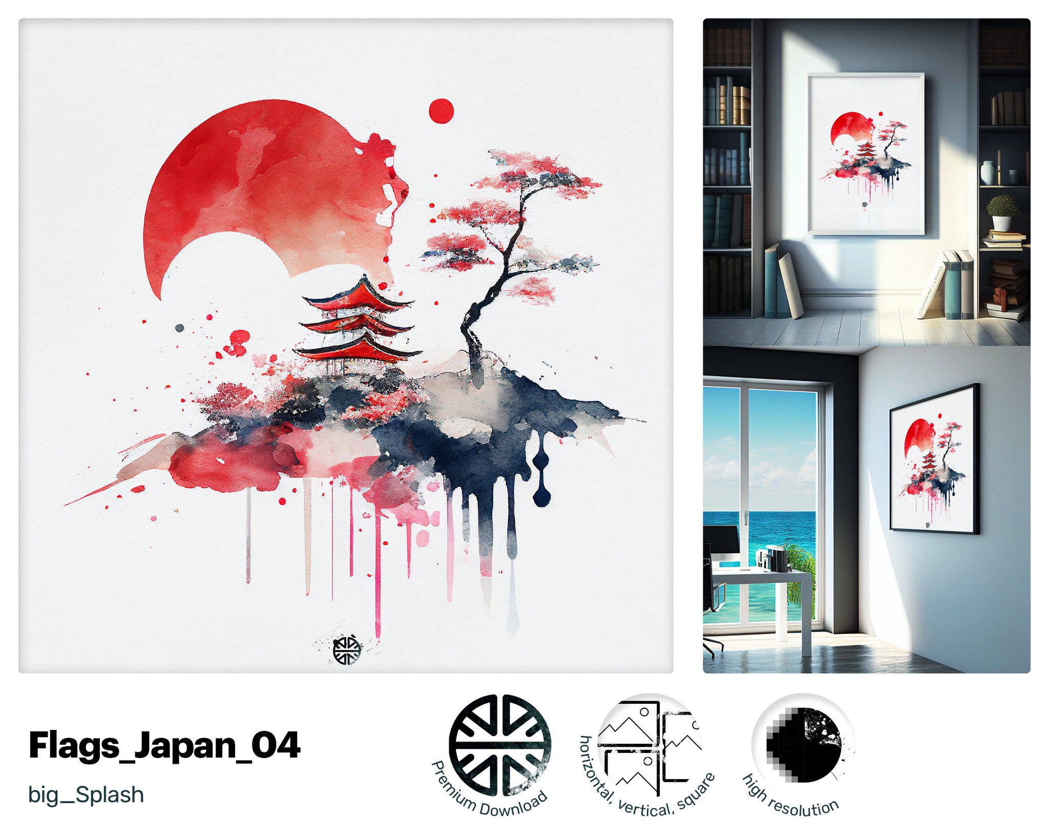Love-filled Magical Japanese flag, Young Sparkling Instant Download , Downloadable Mesmerizing Jolly Joyful Kooky Digital Download