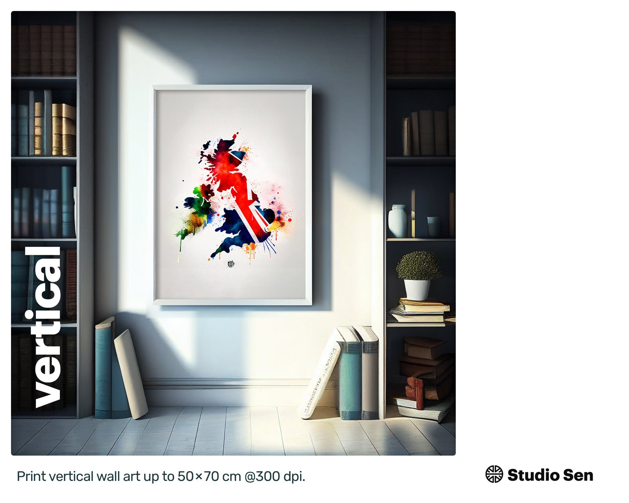 Arctic Unique British flag, Nostalgic Friendly Art Piece, Dynamic Young Vivacious Sumptuous Fantastic Wood print