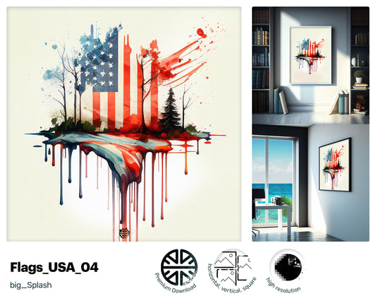 Playful Unique American flag, Drawn Lush Drawing, Graceful Yummy Tasteful Oasis Thrilling Acrylic print