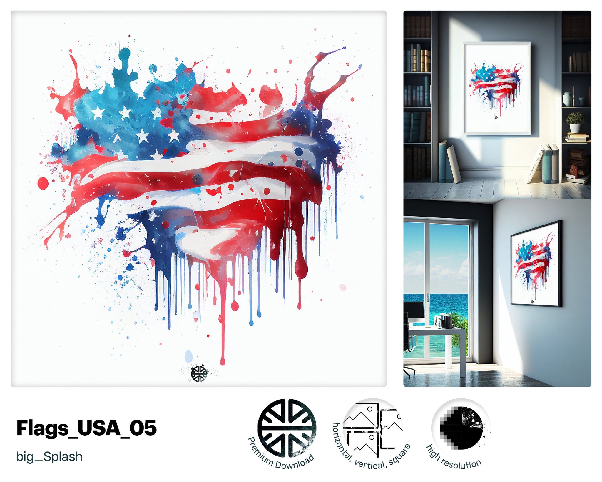 Smiling Unique American flag, Xtraordinary Tranquil Canvas, Lively Incredible Heartwarming Quaint Oasis Wood print