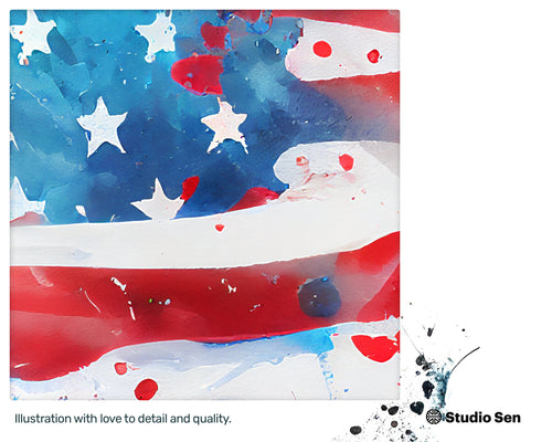 Smiling Unique American flag, Xtraordinary Tranquil Canvas, Lively Incredible Heartwarming Quaint Oasis Wood print