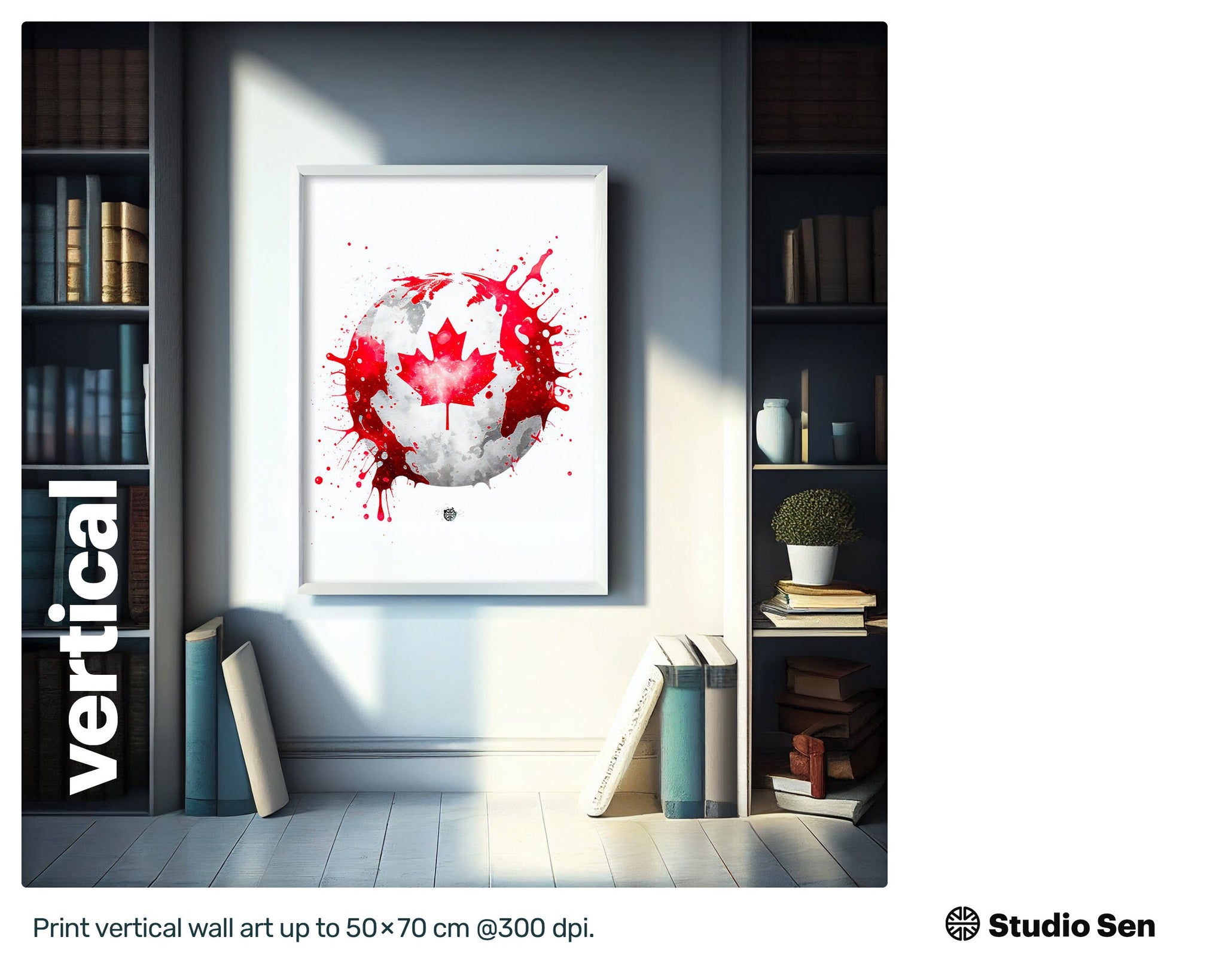 Caring Hilarious Canadian flag, Cozy Cozy Wall Art, Xclusive Oozing with charm Youthful Fun Upbeat Painting
