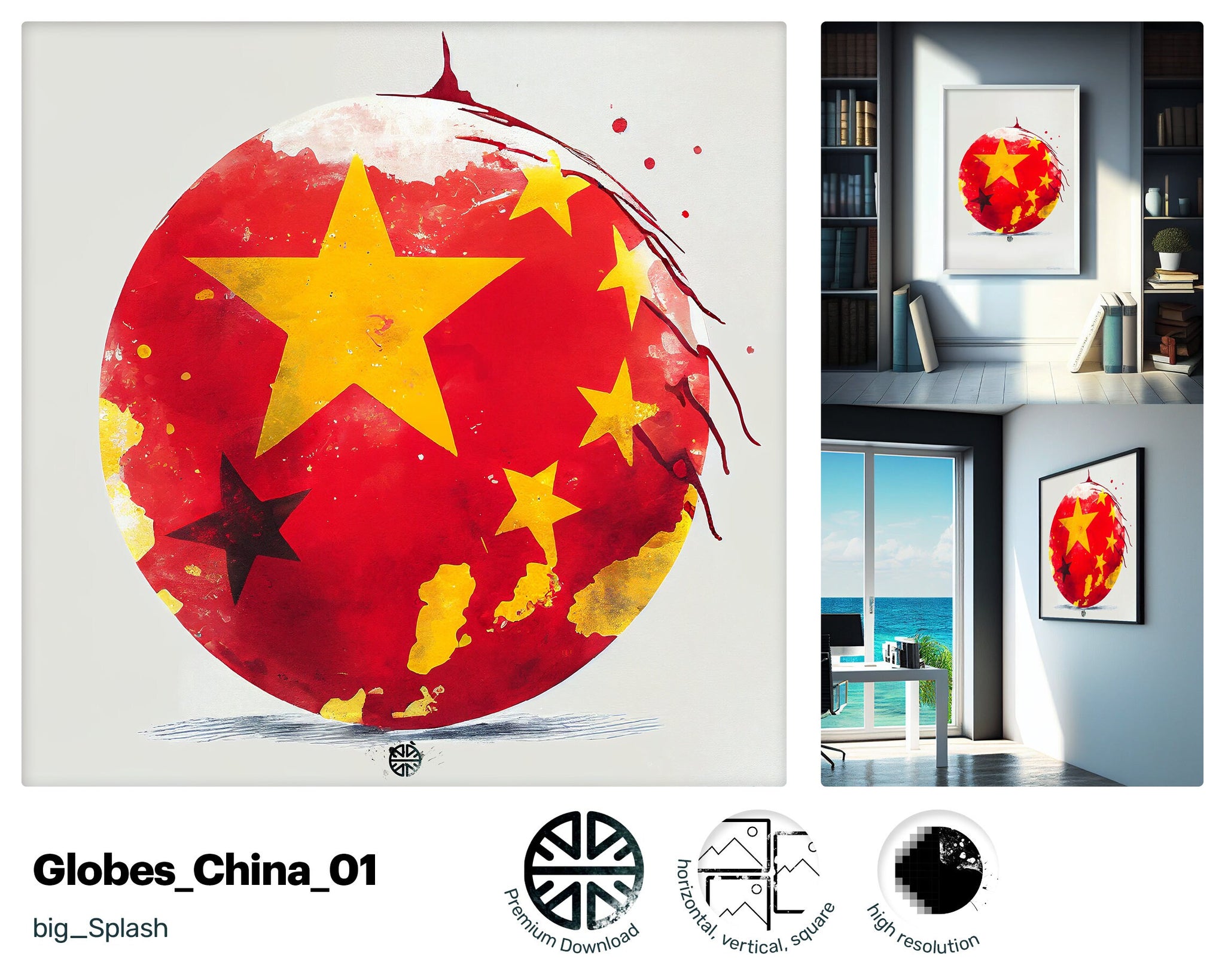 Graceful Jazzy Chinese flag, Elegant Happy Printable, Young Nurturing Xclusive Bright Bright Mug Print