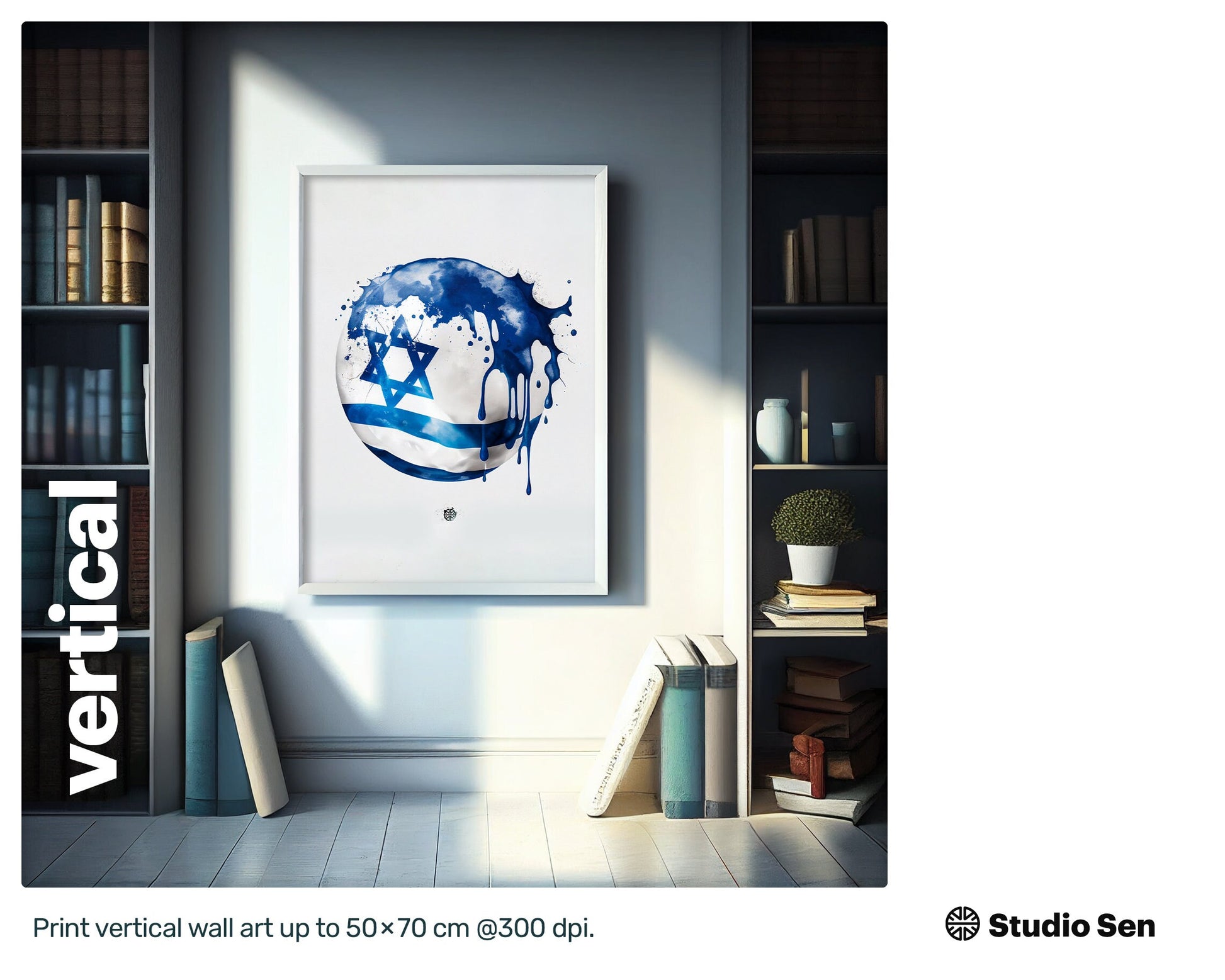 Hero Radiant Israeli flag, Glowing Engaging JPG, Painted Kind Incredible Painted Warming Decoration