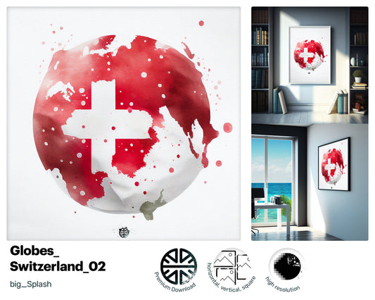 Curious Radiant Swiss flag, Perky Intriguing Wall Art, Lively Marvelous Tranquil Uplifting Glitzy Graffiti Art