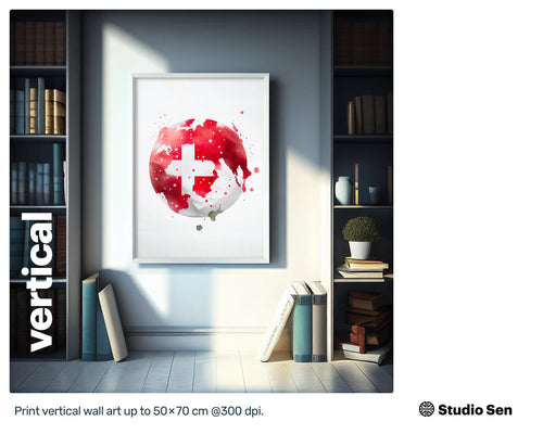 Curious Radiant Swiss flag, Perky Intriguing Wall Art, Lively Marvelous Tranquil Uplifting Glitzy Graffiti Art