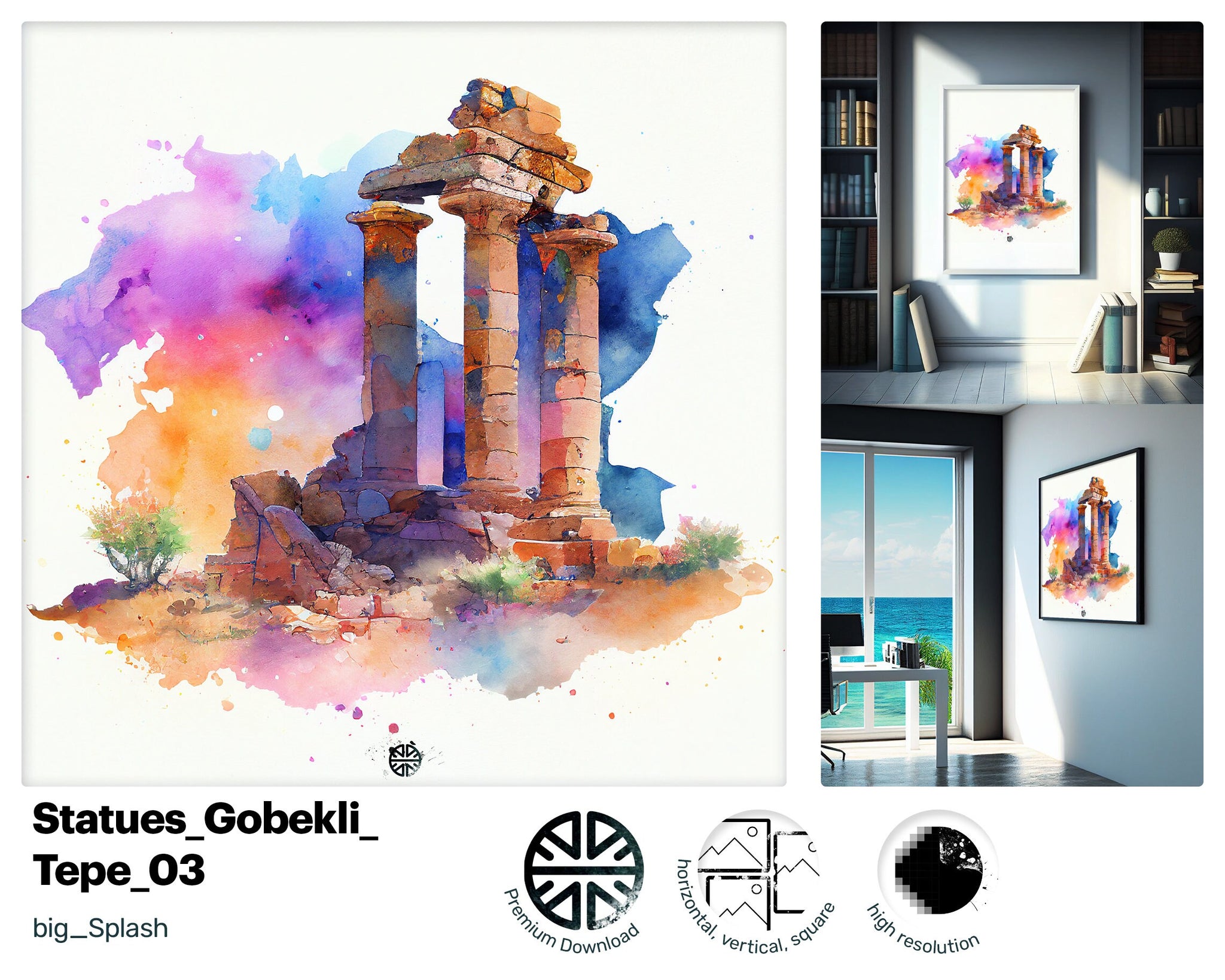 Illuminated Sparkling Gobekli Tepe, Glitzy Delightful Painting, Young Incredible Trending Engaging Cheerful Digital Download