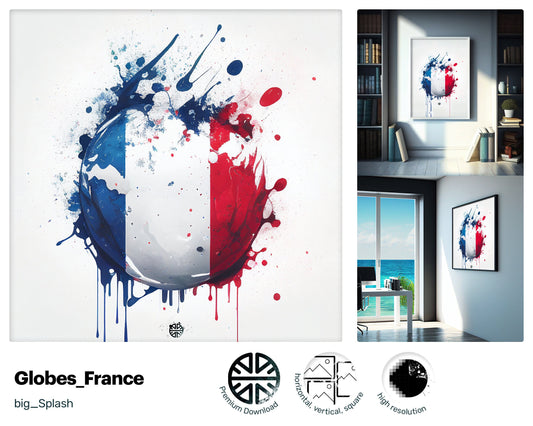 Flag print, French flag, France, Free Gift