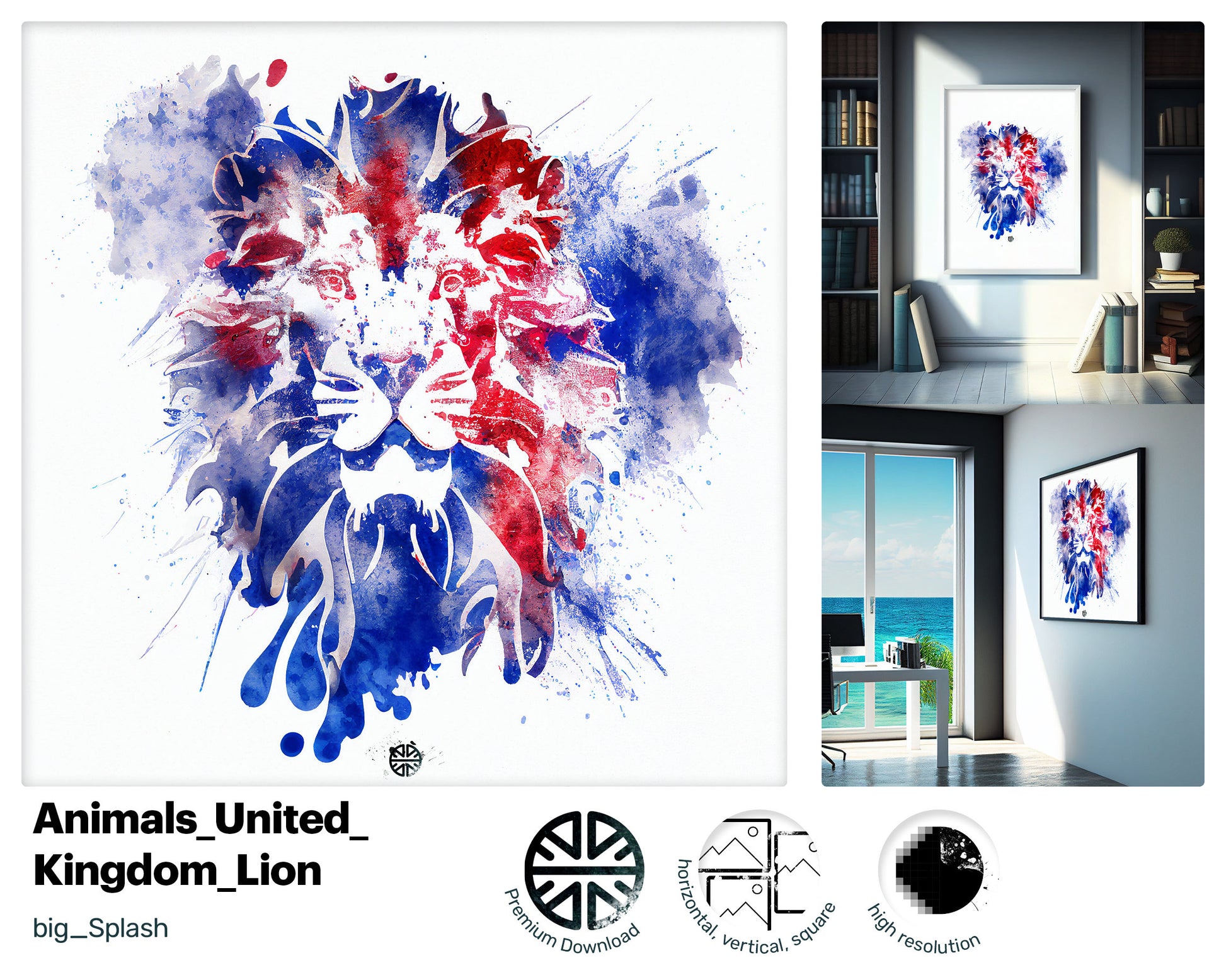 Mischievous Delightful Lion, Stunning Fantastic artwork, Cheerful Outstanding Tasteful Nostalgic Splashy Watercolor