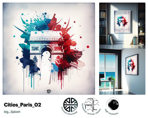 Relaxed Splashy Paris, Adorable Charming Metal print, Radiant Fun Zippy Nurturing Xtraordinary Graffiti Art