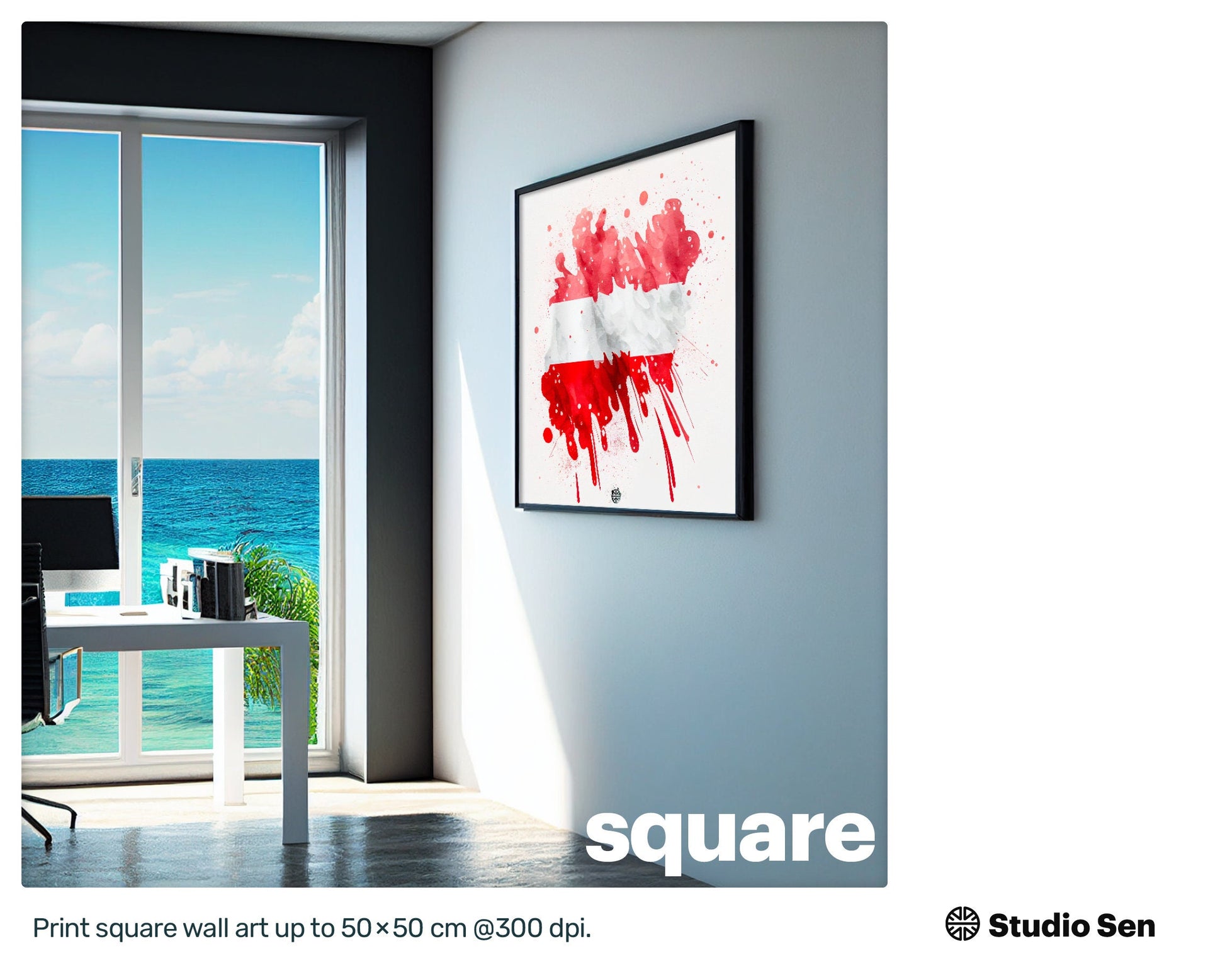 Clever Quirky Austrian flag, Charming Glamorous Art, Downloadable Admired Luminous Intriguing Funny Giclée print