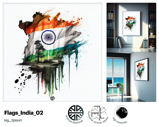 Social Glowing Indian flag, Zany Graceful PNG File, Graceful Admired Splashy Zany Fantastic Design