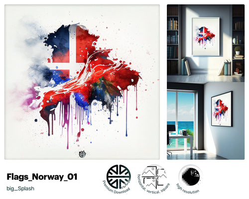 Vibrant Funny Norwegian flag, Elegant Outstanding Screen print, Dynamic Kooky Blissful artwork