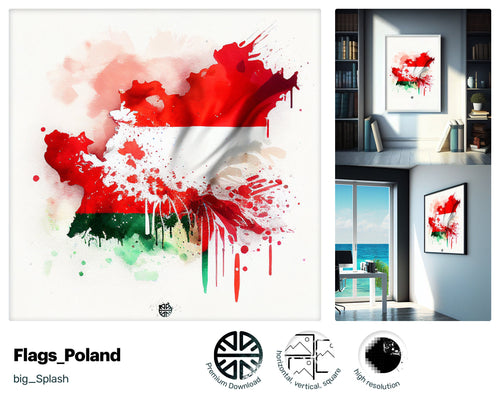 Round Playful Polish Flag, Admired Joyful Art, Funny Splashy Radiant Radiant Fun Wood print