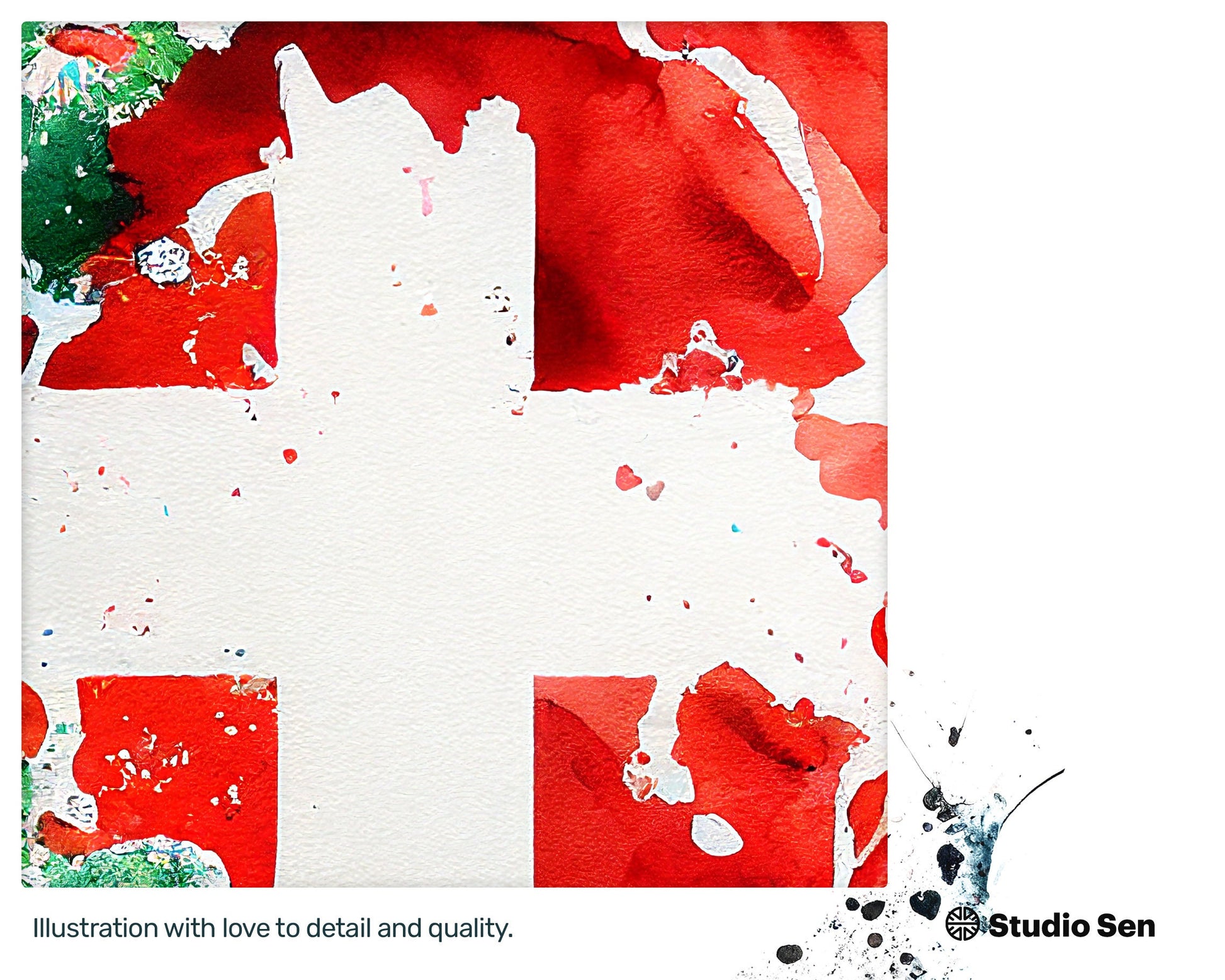 Gentle Tender Swiss flag, Painted Blissful Painting, Nurturing Hilarious Vivacious Zesty Tasteful Canvas