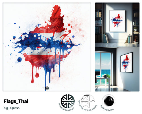 Cheerful Glowing Thai flag, Mesmerizing Downloadable Craft, Nifty Nurturing Funny Glamorous Thrilling Digital Download