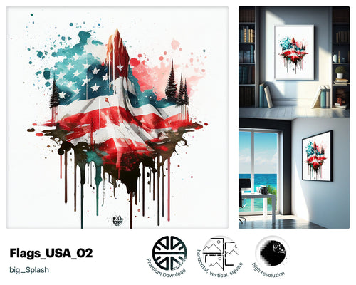 Caring Positive American flag, Fun Sparkling Poster, Exquisite Enchanting Young Xenial Happy Craft