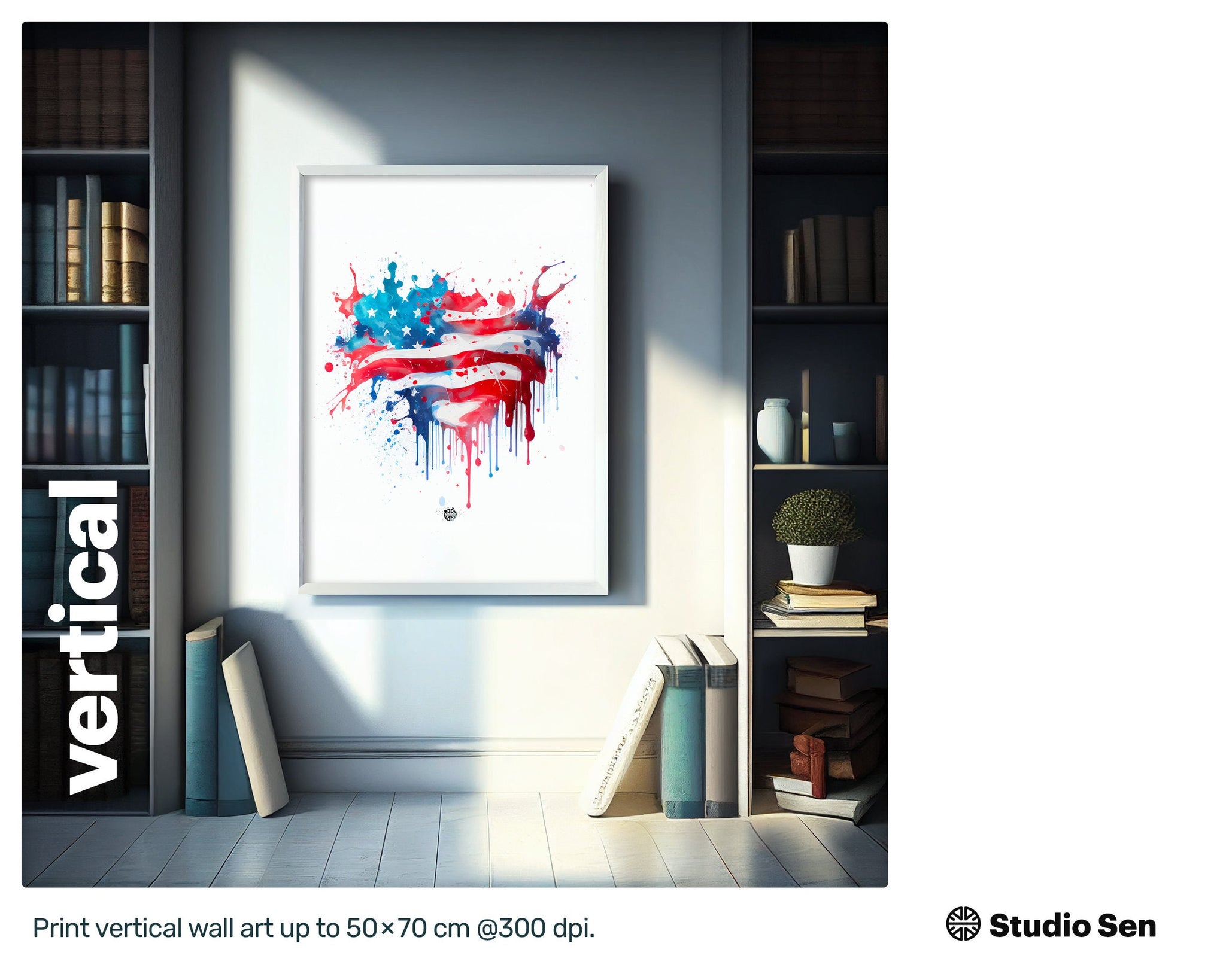 Smiling Unique American flag, Xtraordinary Tranquil Canvas, Lively Incredible Heartwarming Quaint Oasis Wood print