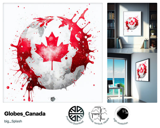 Caring Hilarious Canadian flag, Cozy Cozy Wall Art, Xclusive Oozing with charm Youthful Fun Upbeat Painting