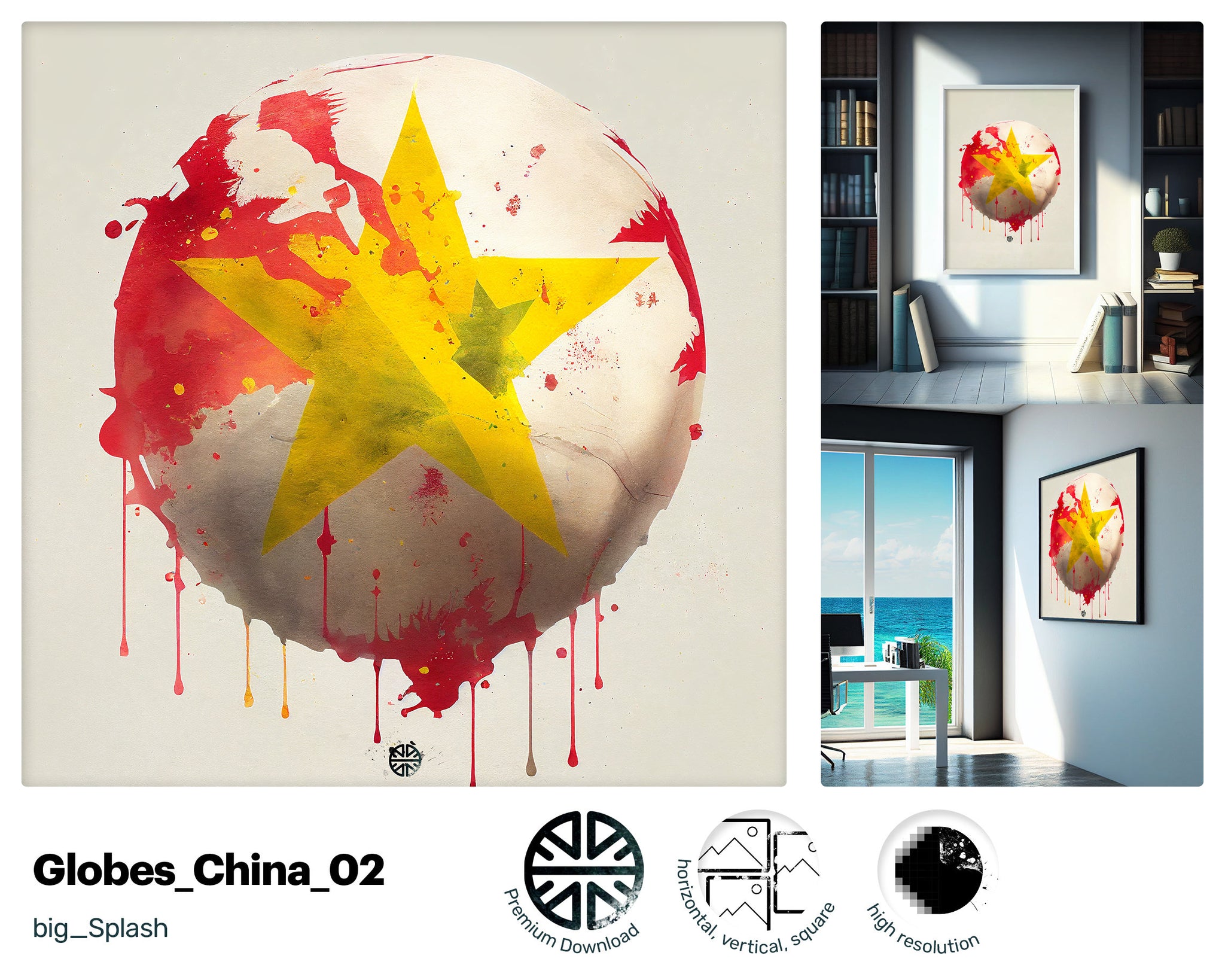 Wiggly Digital Chinese flag, Drawn Mesmerizing JPG, Quaint Zippy Vivacious Quaint Modern artwork