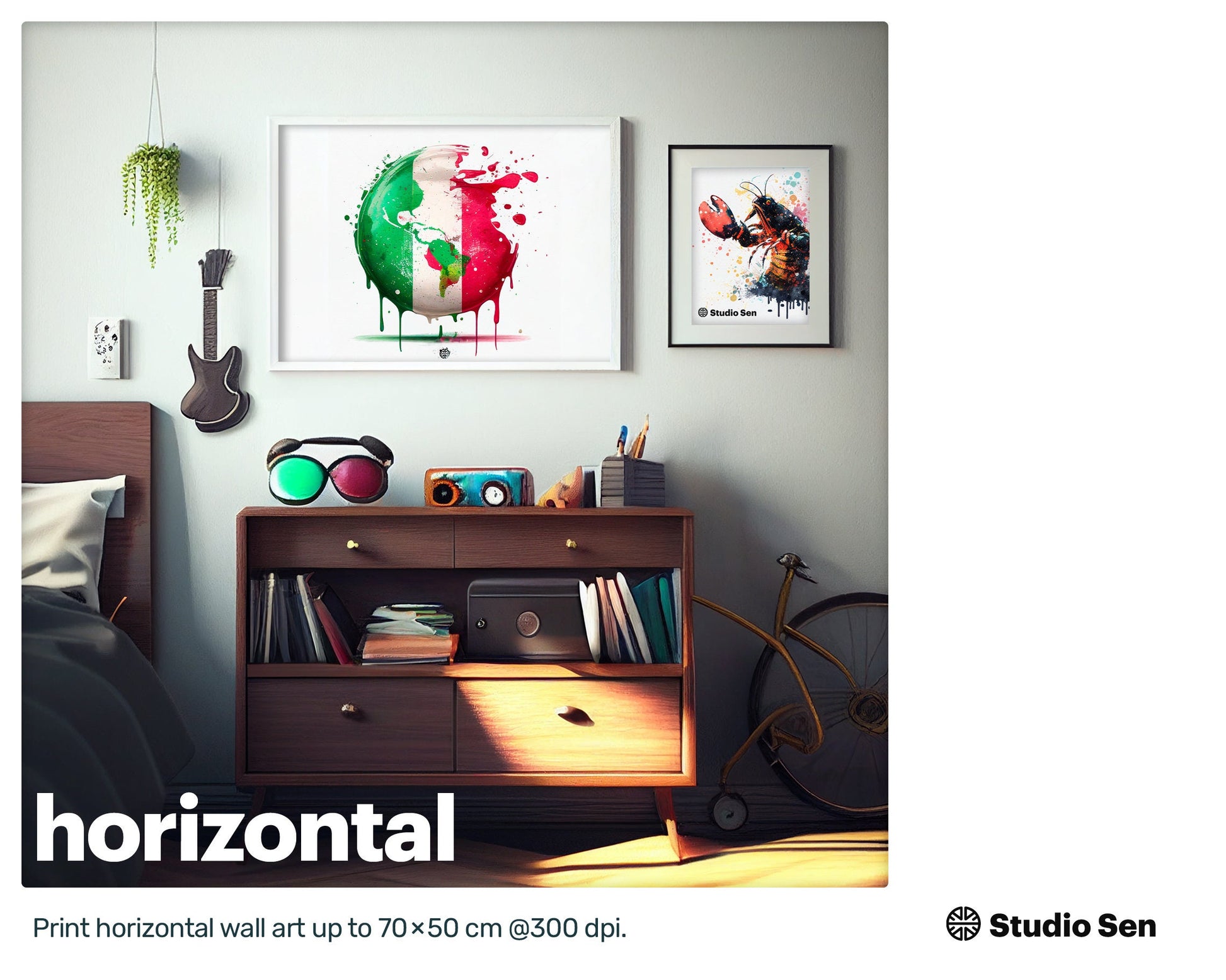 Joyful Nifty Mexican flag, Zesty Kind Digital Download, Dreamy Radiant Tranquil Magical Radiant Screen print