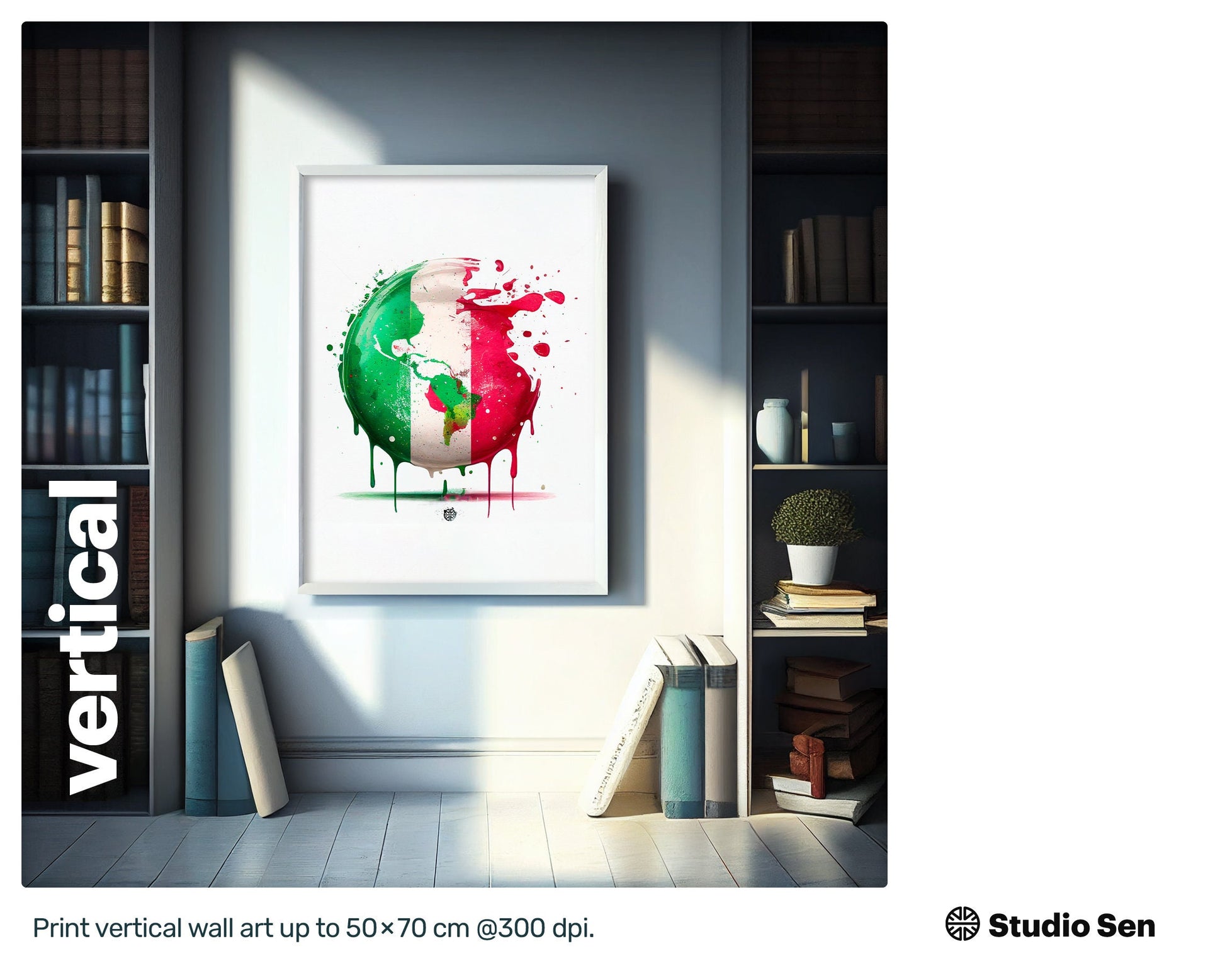 Joyful Nifty Mexican flag, Zesty Kind Digital Download, Dreamy Radiant Tranquil Magical Radiant Screen print