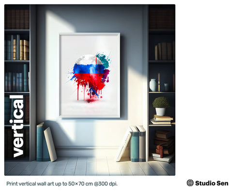 Majestic Positive Russian flag, Fantastic Upbeat Art, Incredible Intriguing Premium Witty Admired Screen print