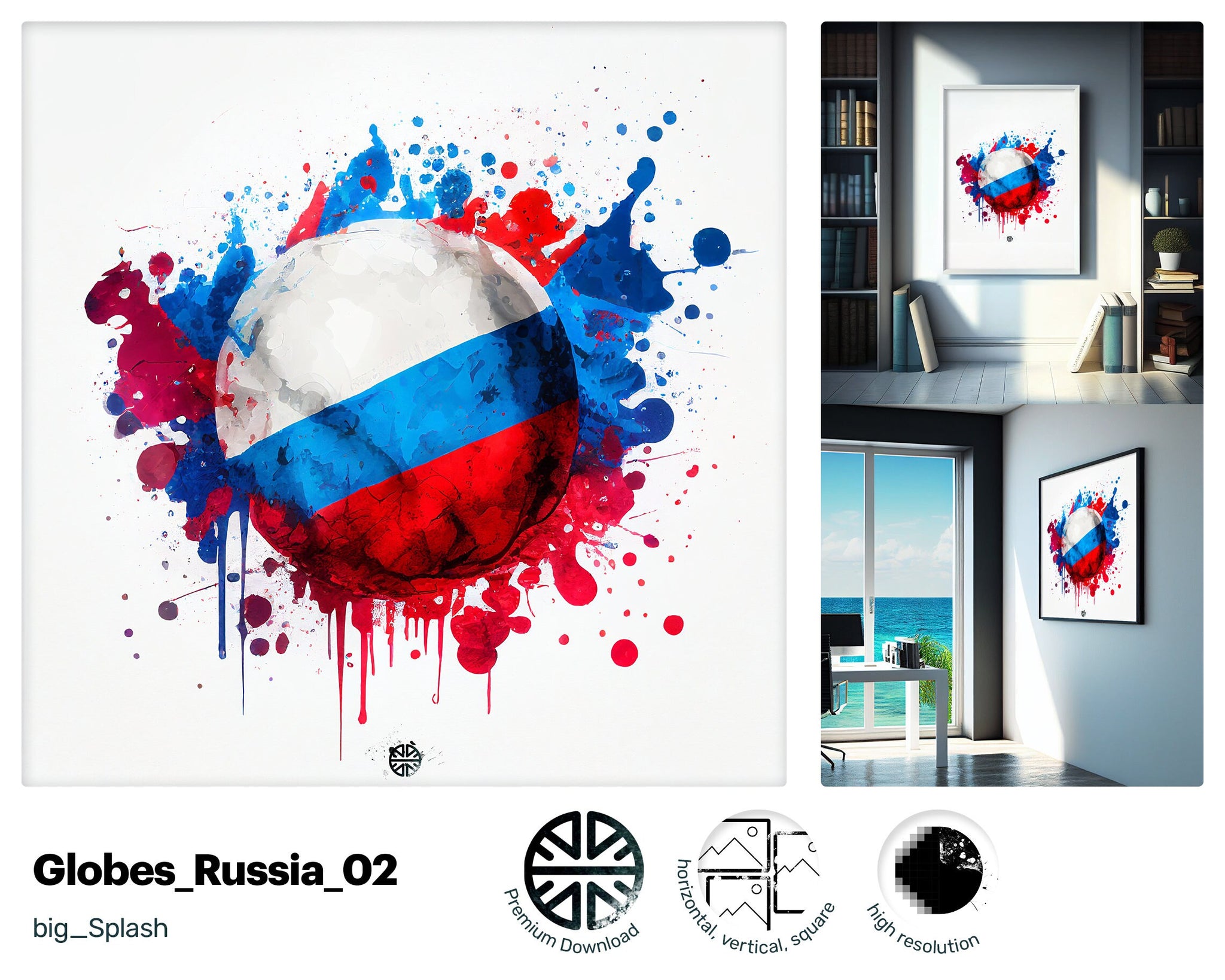 Tall Joyful Russian flag, Quaint Quaint Art Piece, Stunning Optimistic Marvelous Enchanting Tender Decoration